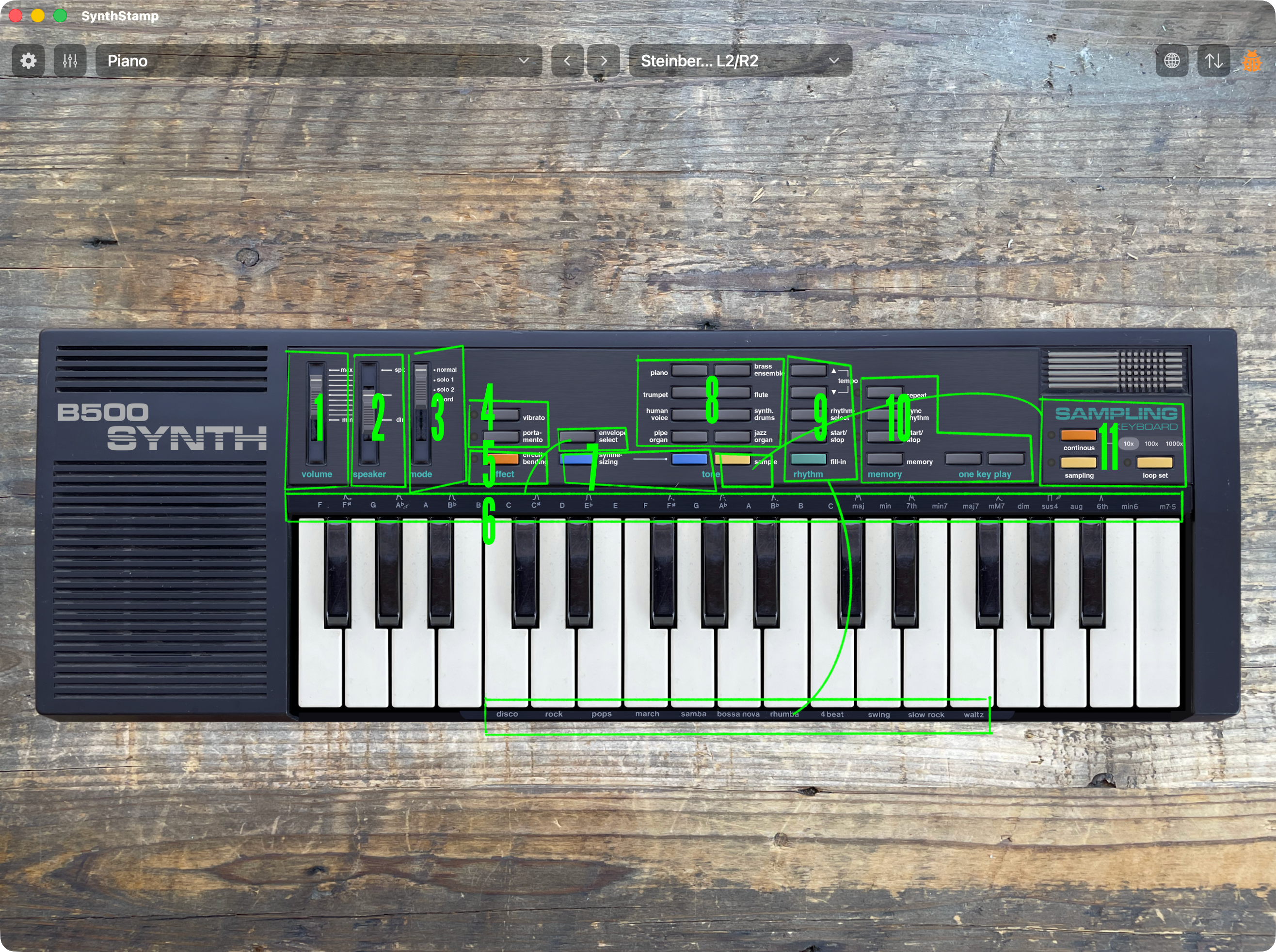 B500 Sampling Keyboard Map – The Musicology Group